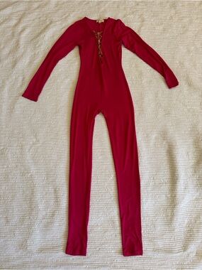 SJL Apparel Women’s Catsuit Hot Pink Jumpsuit Sz M